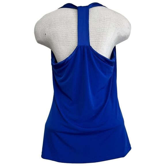 Express royal blue halter top with built in bra size medium EUC - Picture 2 of 14